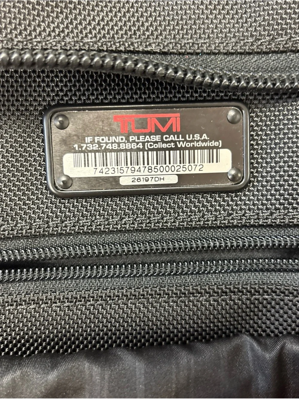 Tumi Black Nylon Laptop Briefcase with Shoulder Strap